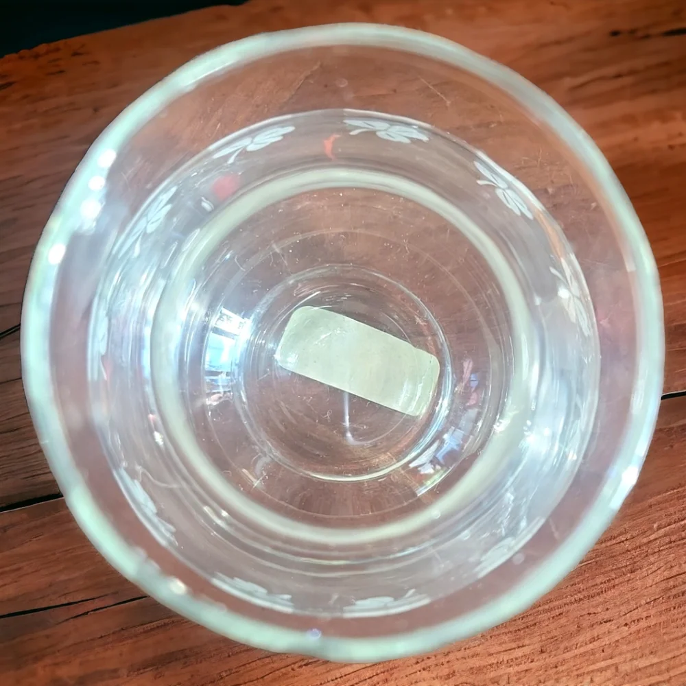 Vtg Blown Crystal Clear Glass Industries German Vase Clover St Patrick's Day